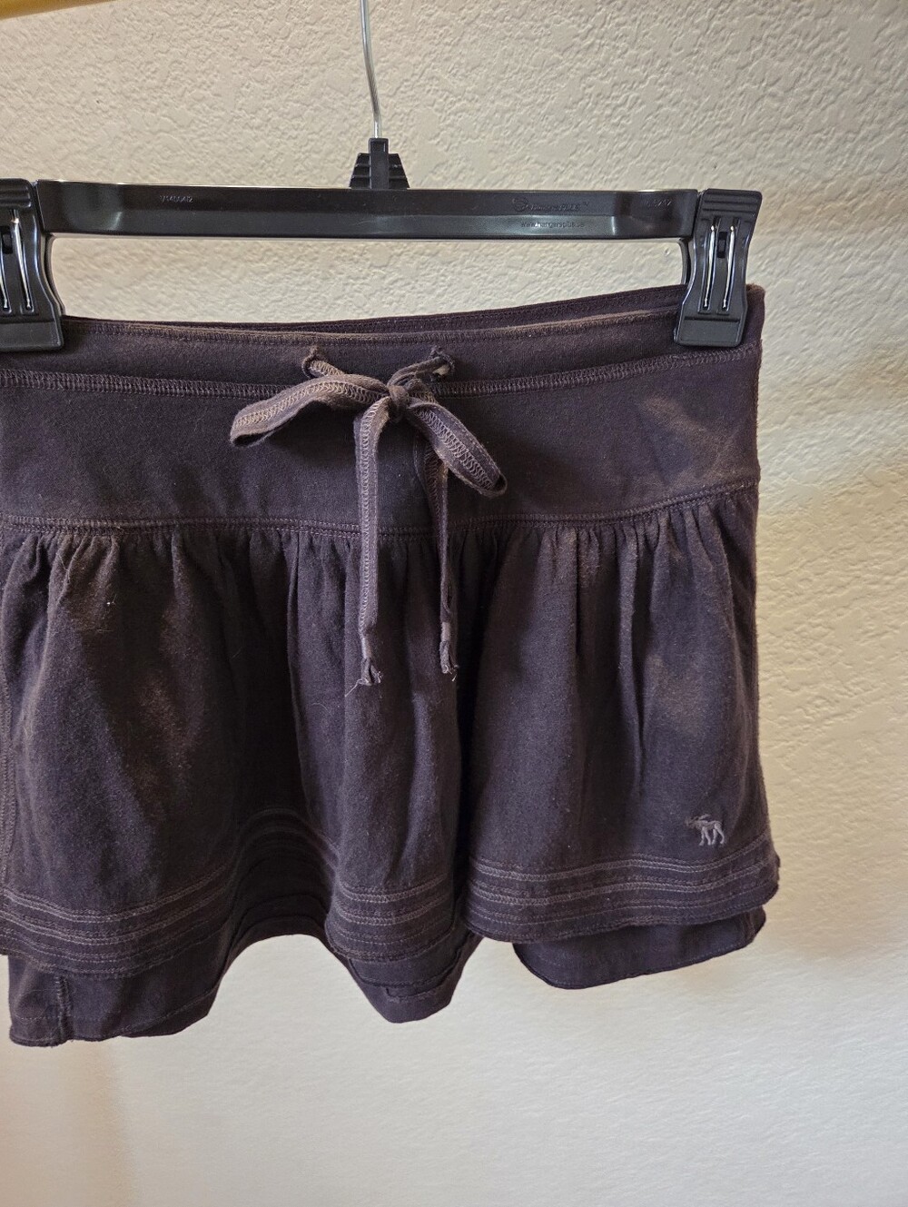 Vintage Abercrombie & Fitch Brown Drawstring Girls Skirt- Size M GIRLS